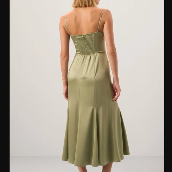 REFORMATION Hensley Silk Dress Size 8 - Picture 3 of 9